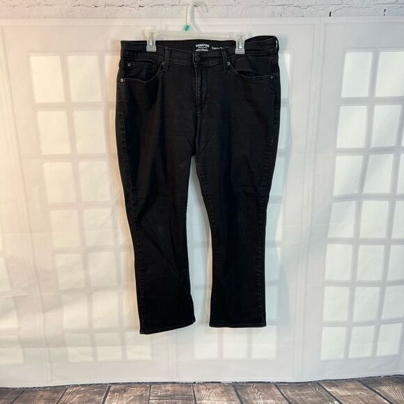 Signature Levi Strauss Curvy Straight Leg Jeans Black Size 20W - Picture 1 of 8